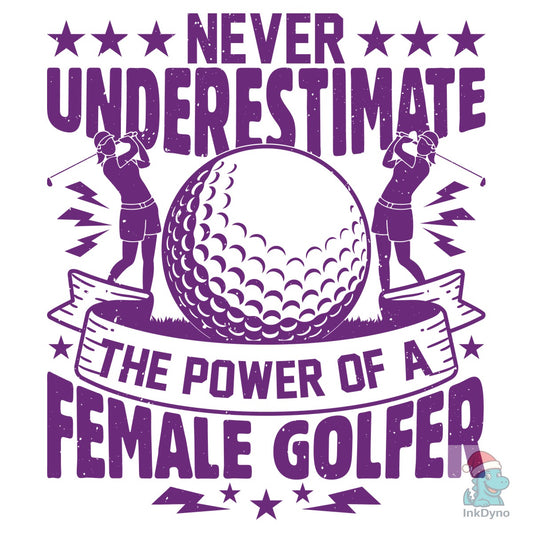 Female Golfer Golf Club T Shirt Design - DTF Transfer