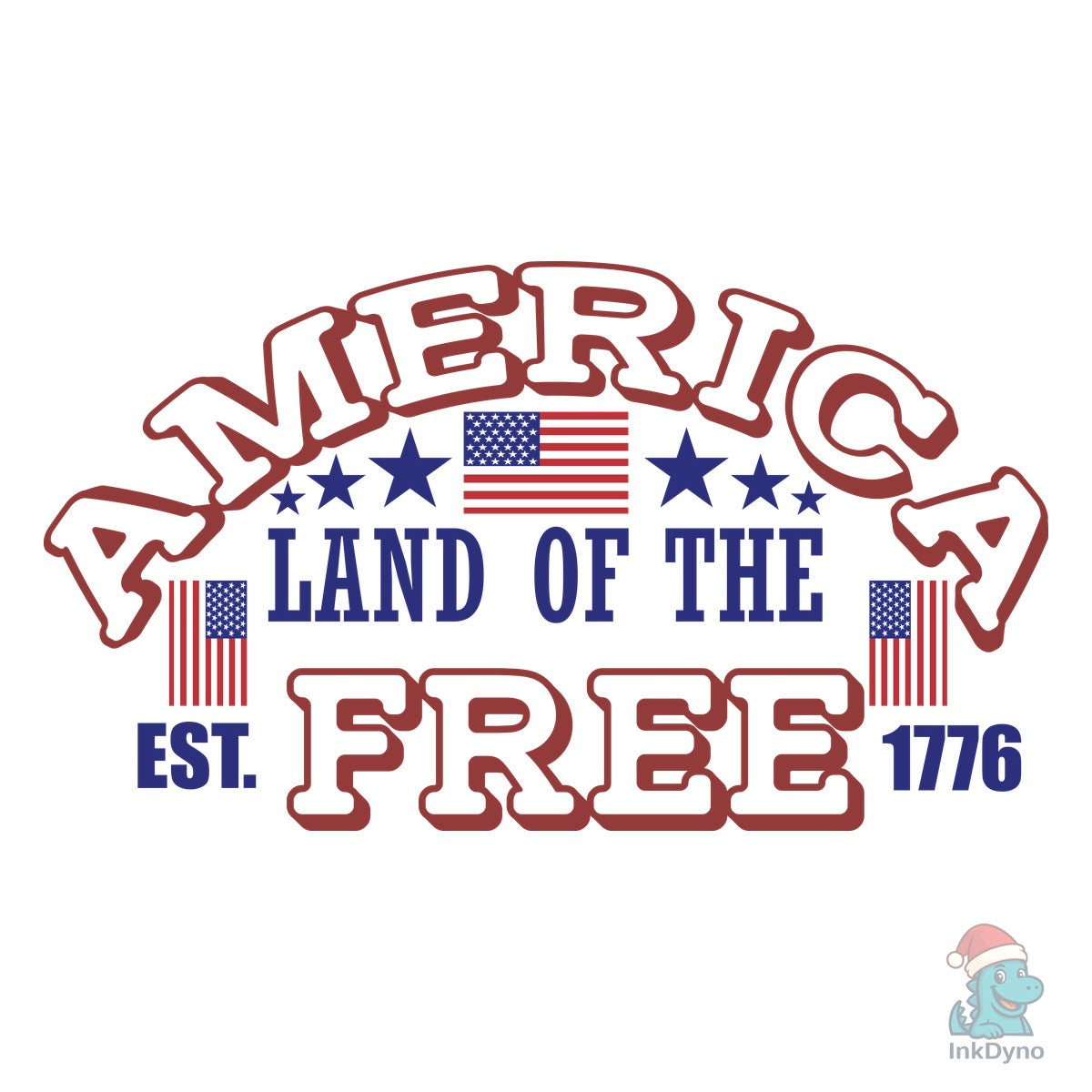 America 1776 4th of July T Shirt Design