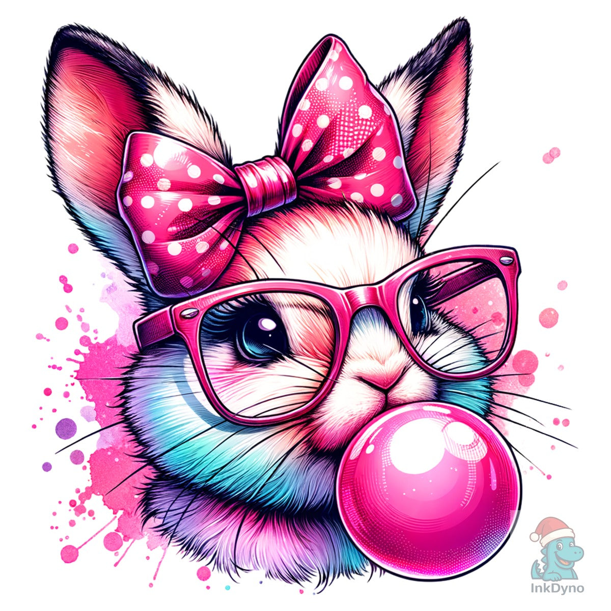 Hipster Bunny T-Shirt Design