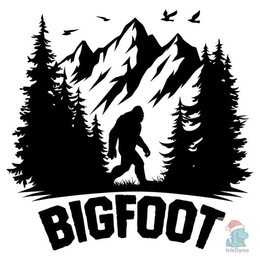 Retro Bigfoot Silhouette Pixel Art - DTF Transfer