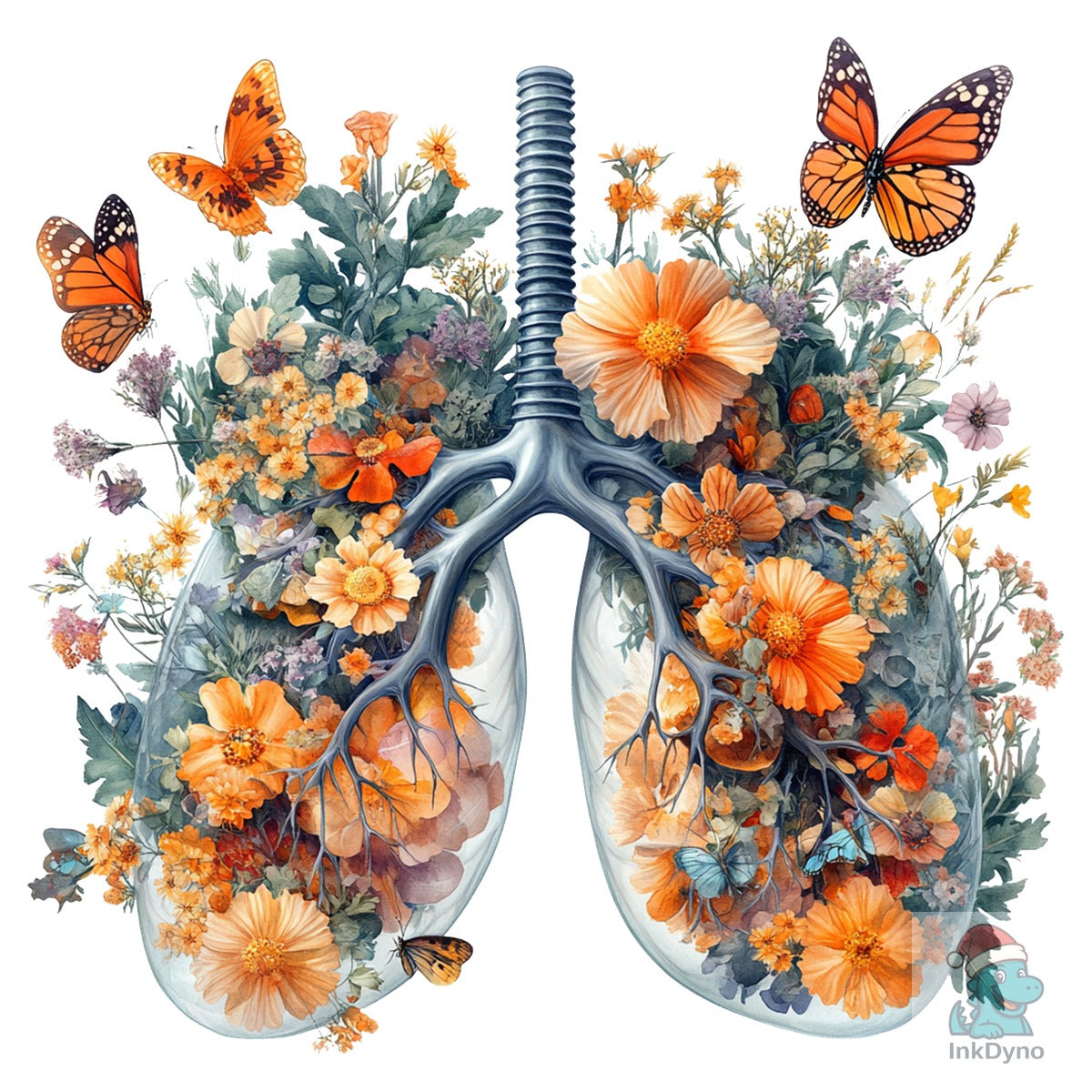YHWH Lungs Floral Name of God Artwork