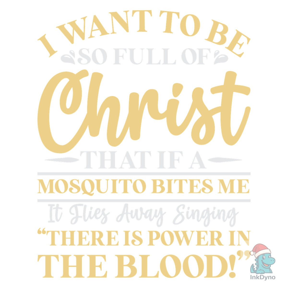 Full of Christ Mosquito Clip Art