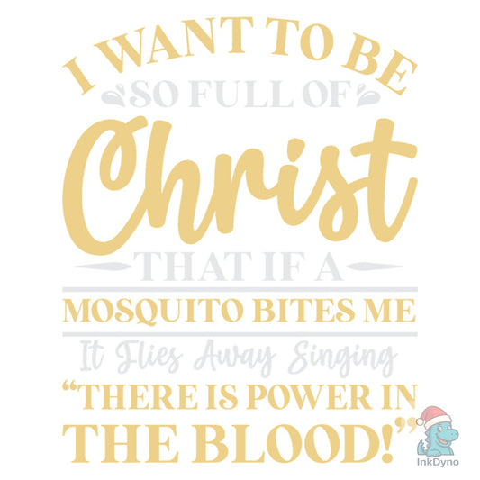 Full of Christ Mosquito Clip Art - DTF Transfer