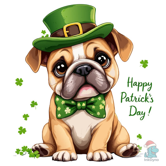 St. Patrick's Day Bulldog - DTF Transfer