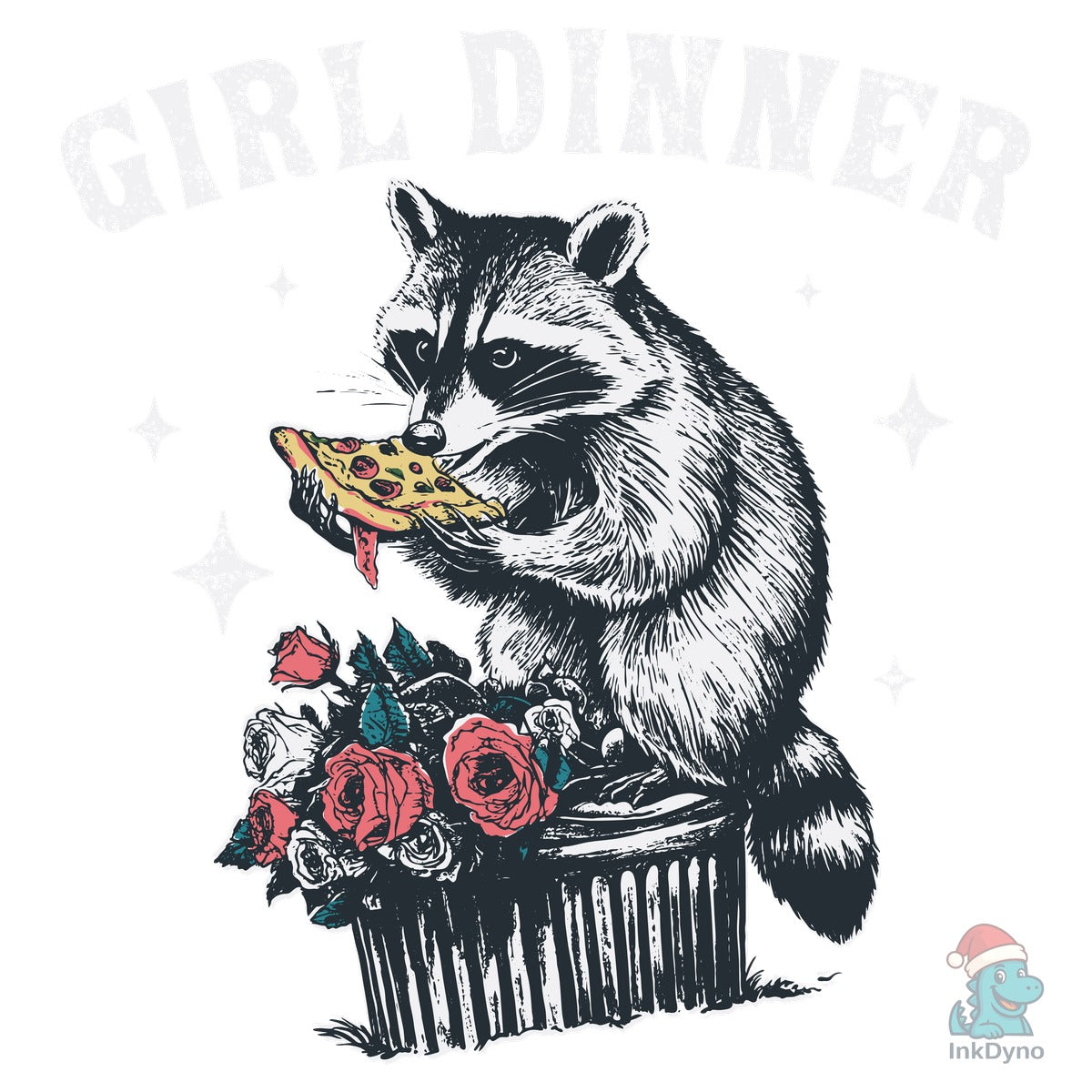 Girl Dinner Raccoon Eat Pizza Shirt