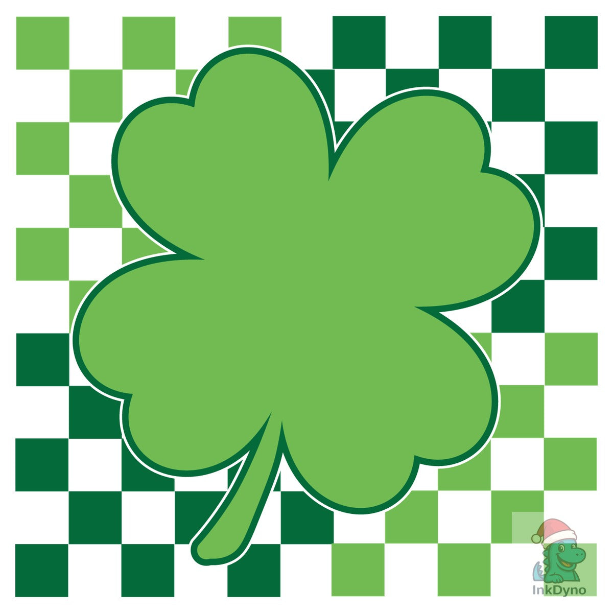 Retro Checkered Shamrock
