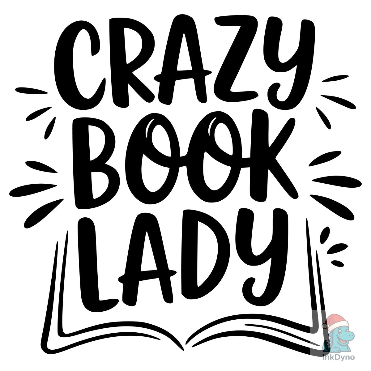 Crazy Book Lady T-Shirt Design