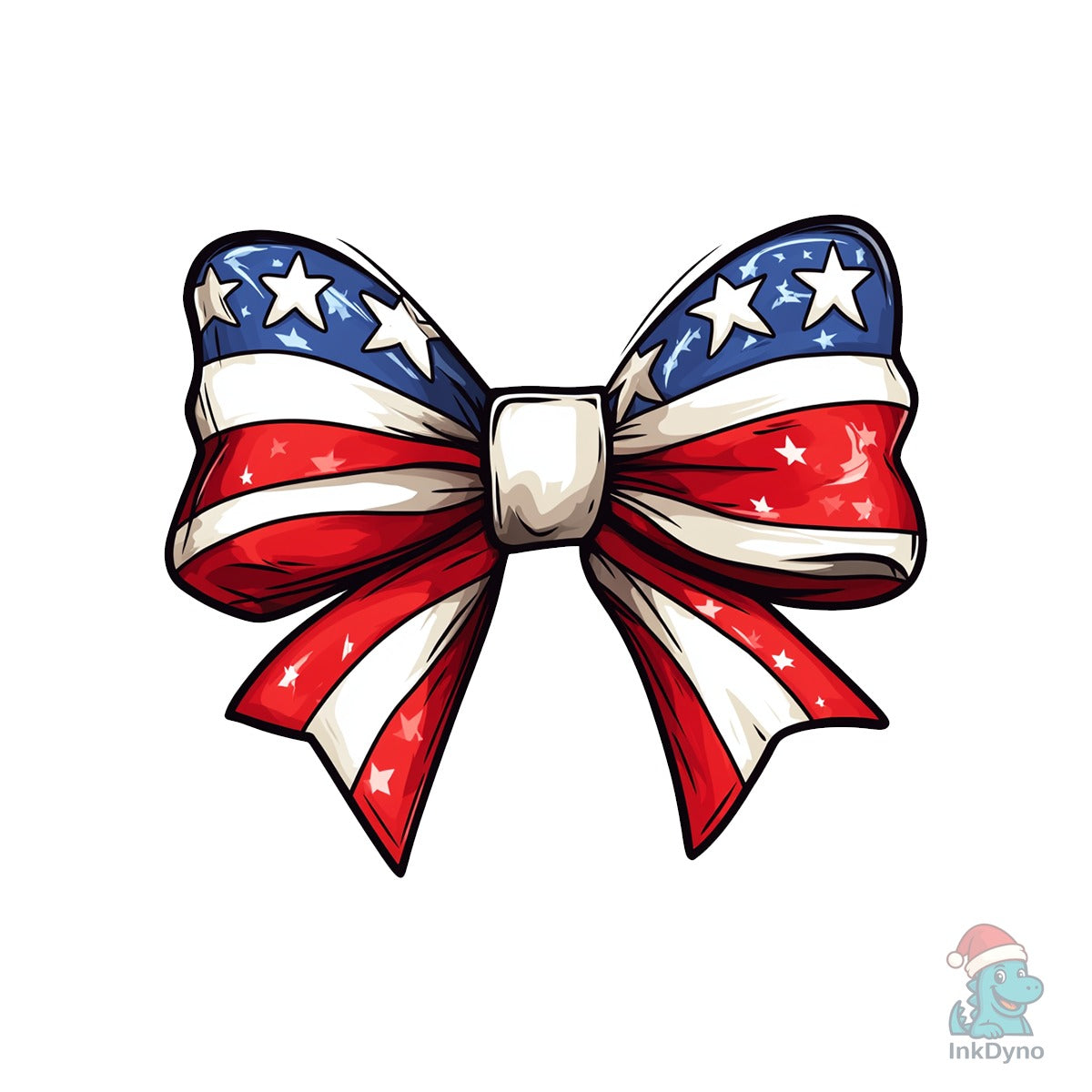 Coquette Bow 4th July American Flag