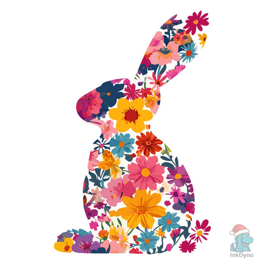 Floral Bunny Easter Rabbit - DTF Transfer