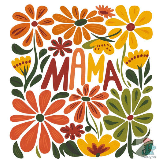 Retro Floral Mama - Boho Mother's Day - DTF Transfer