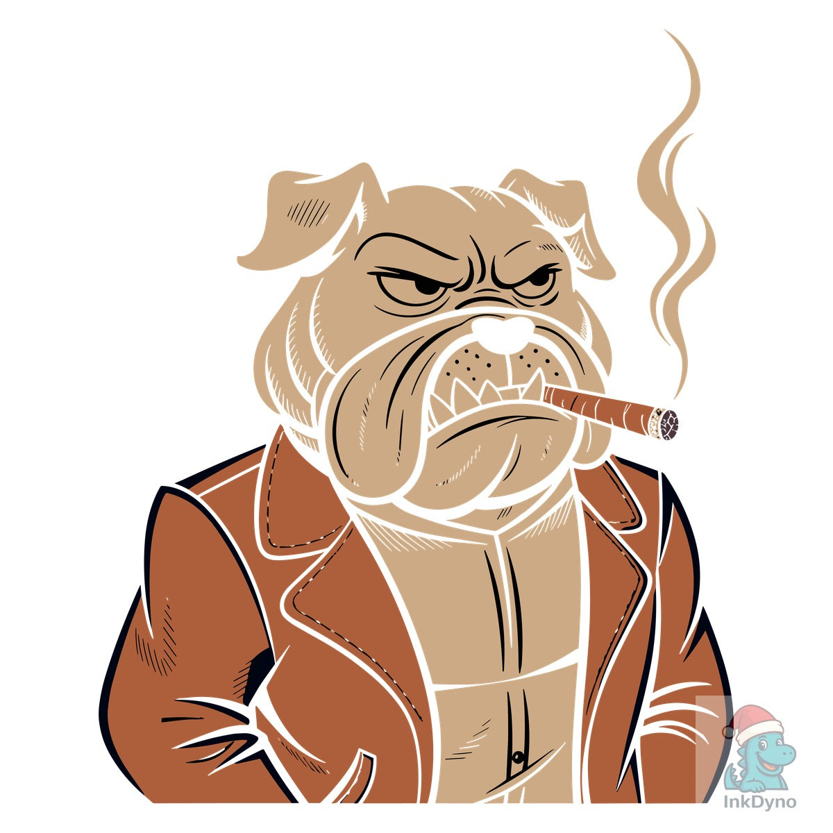 Stern Bulldog with Cigar T-Shirt