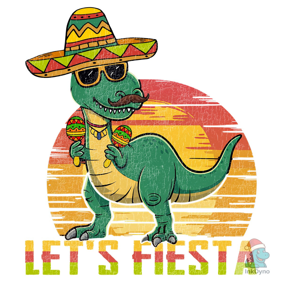 Let's Fiesta Dinosaur Cinco De Mayo