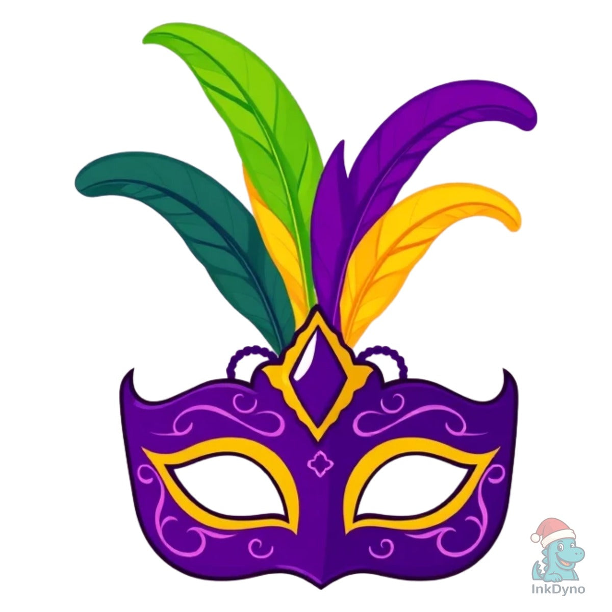 Mardi Gras Mask T-Shirt Design