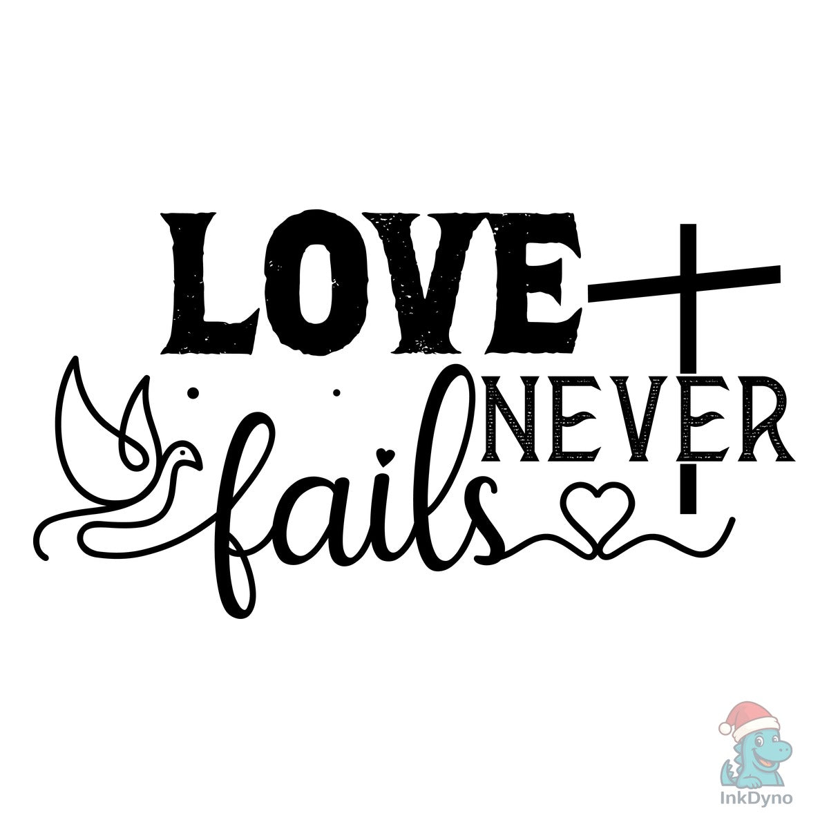Love Never Fails Sleeve Bible Quotes