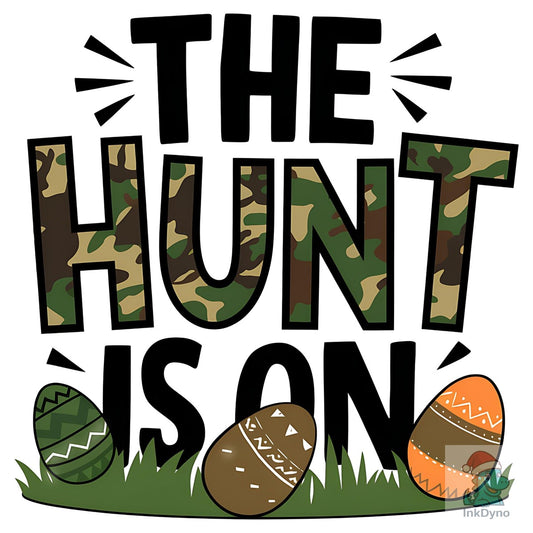 The Hunt is on Camo Easter Egg Camo - DTF Transfer