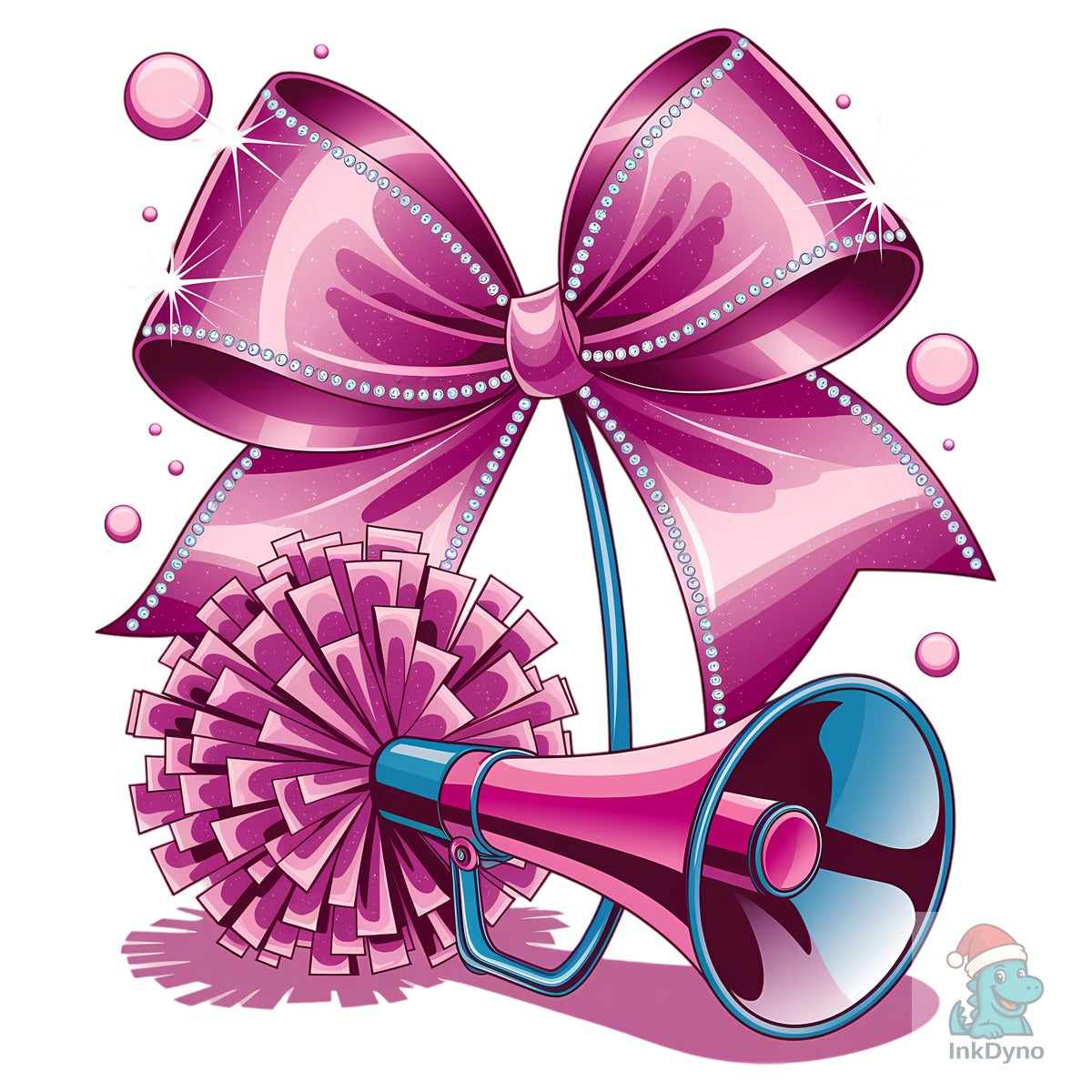 Cheerleading Bow & Pom-Poms