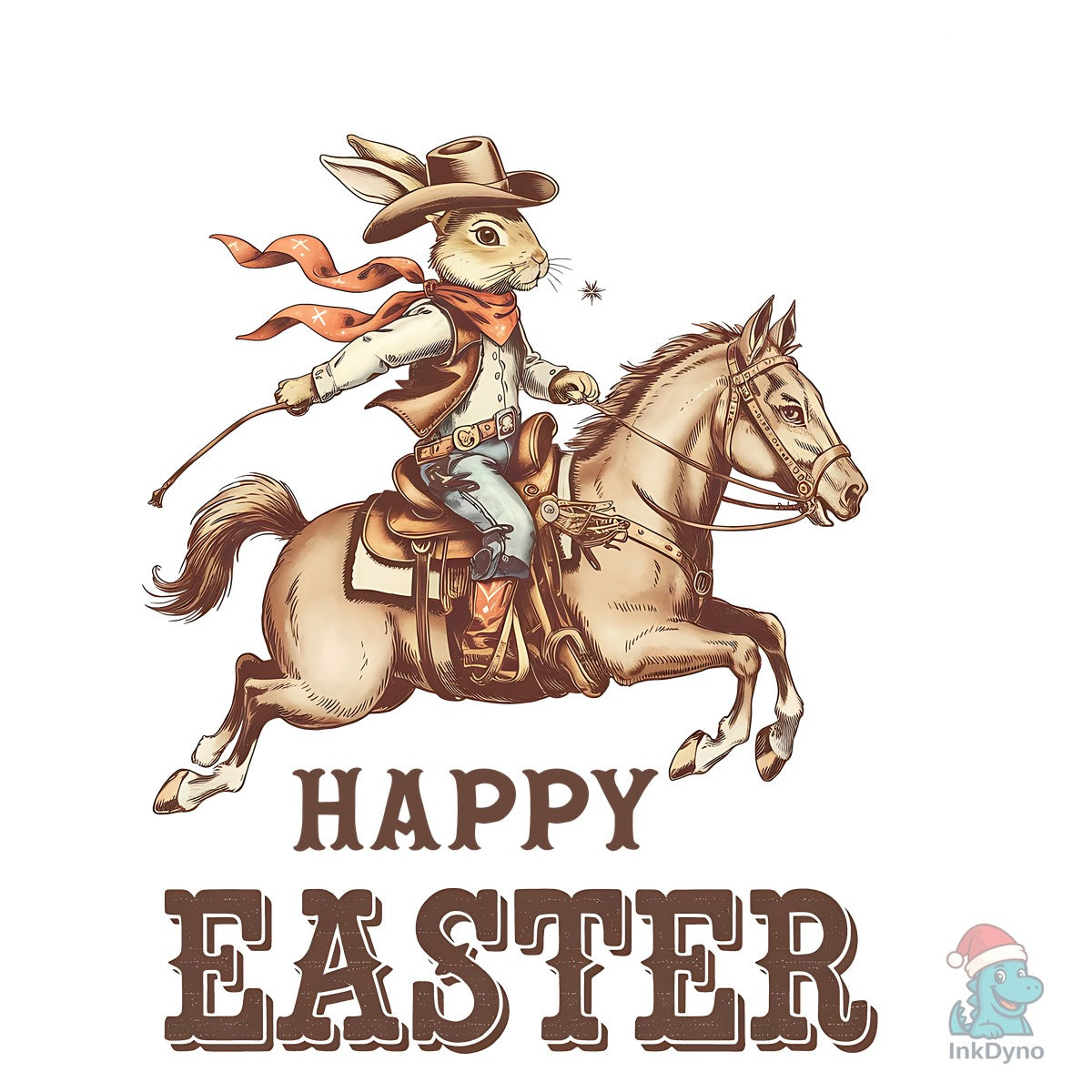 Happy Easter Western Cowboy Bunny Ostern