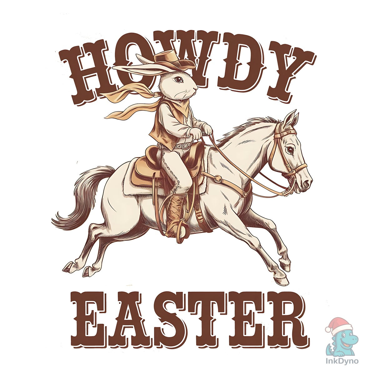 Western Howdy Easter Cowboy Bunny Ostern