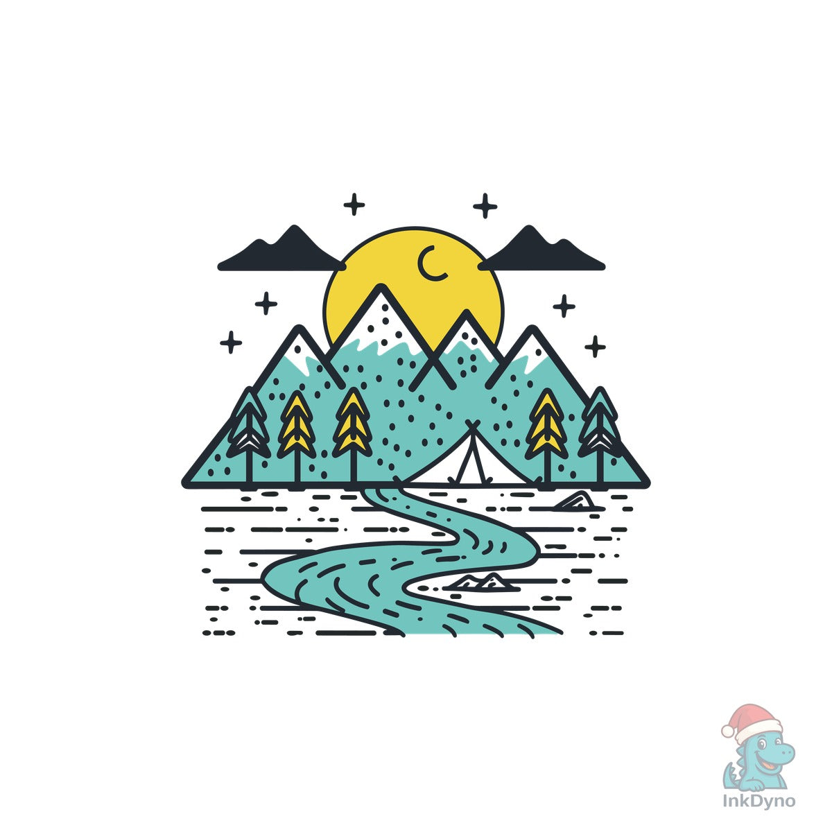 Camping T-Shirt Vector Design
