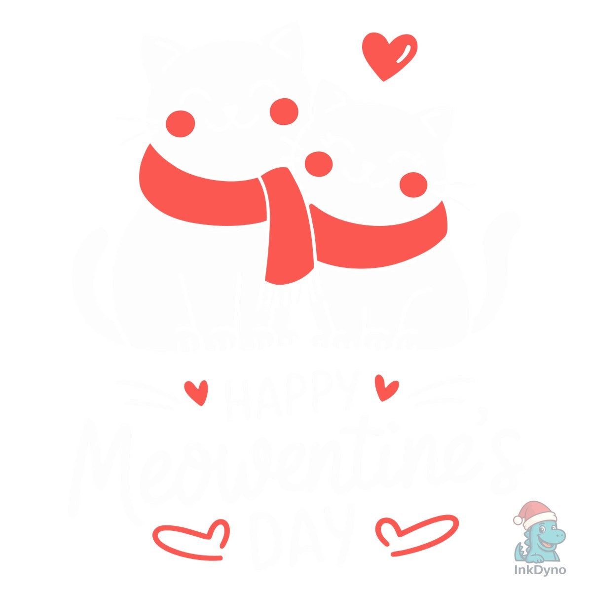 Happy Meowentine's Day T Shirt Design