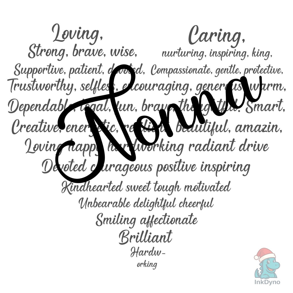 Nonna Heart Shape Mother's Day