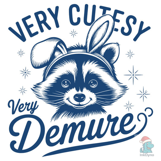 Very Cutesy Very Demure Raccoon T-shirt - DTF Transfer