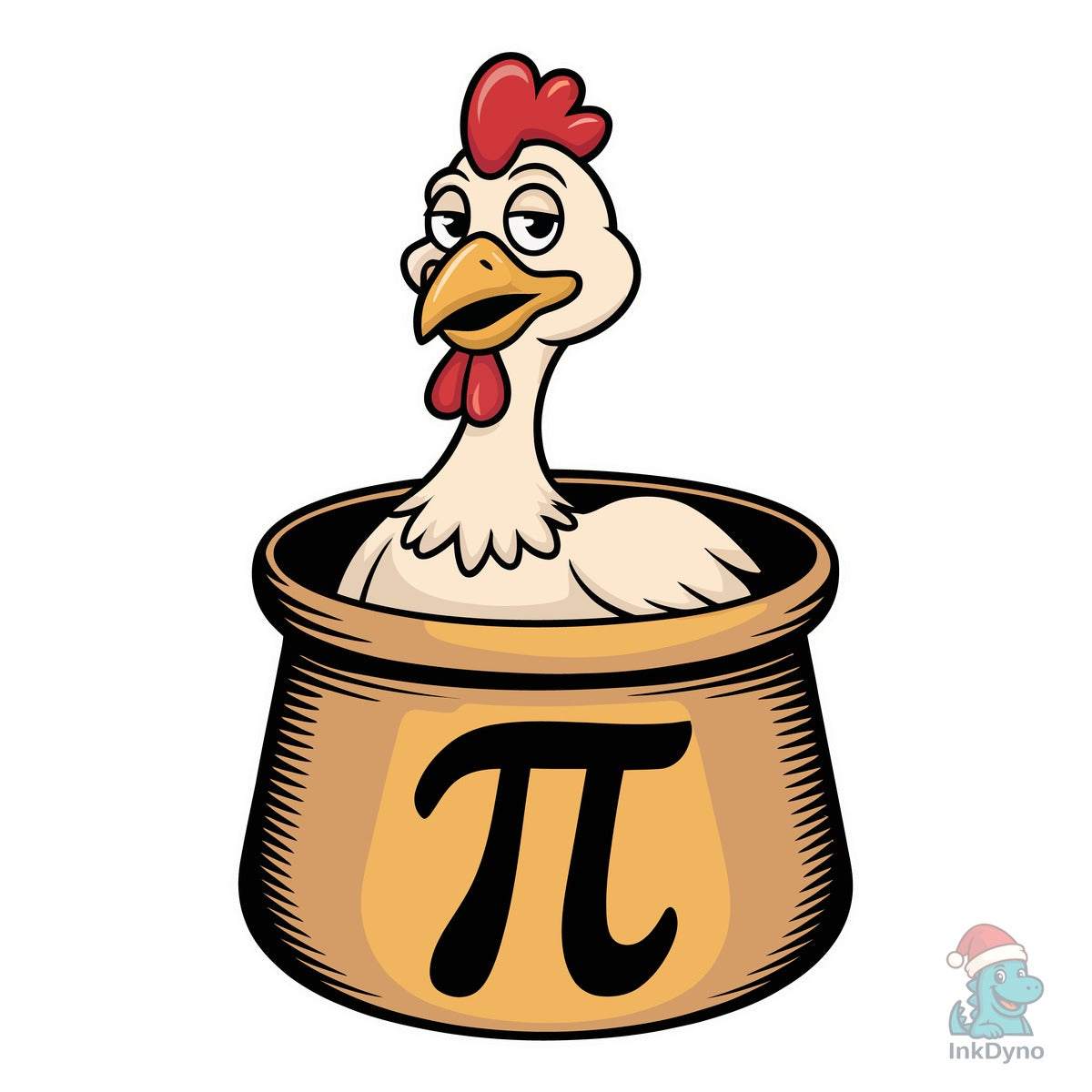 Funny Chicken Pi Day T Shirt Design