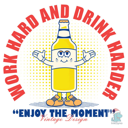 Retro Cartoon Glass Bottle of Beer - DTF Transfer