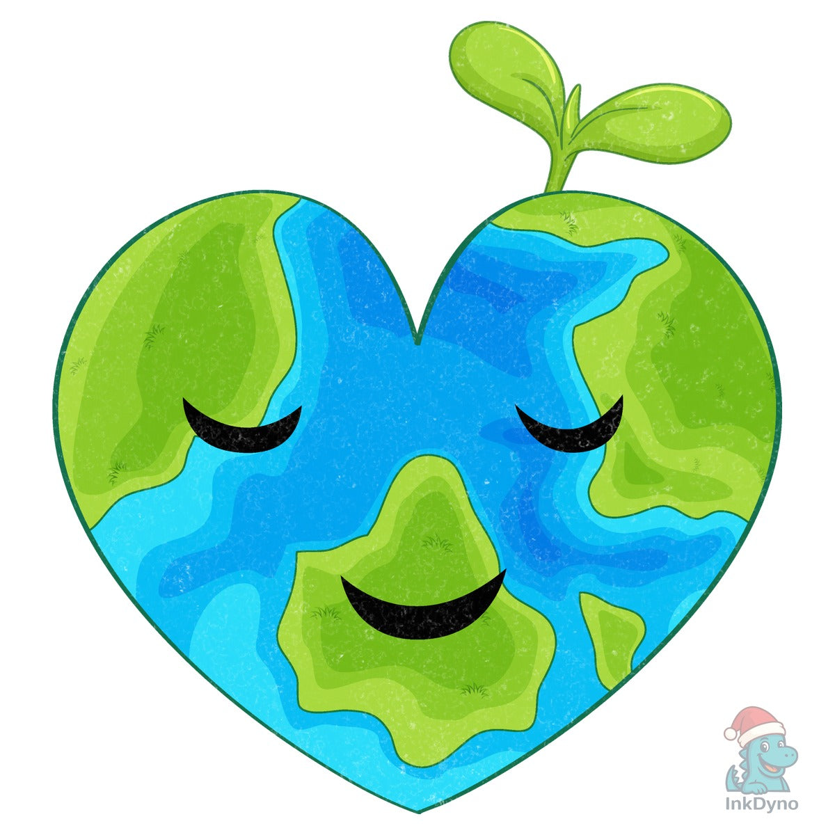 Love Heart Earth Globe Pocket Design