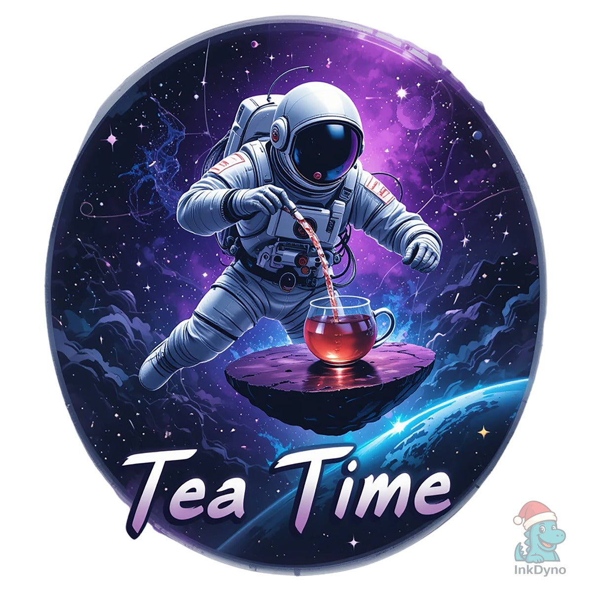 Astronaut Tea Time in Space T-shirt