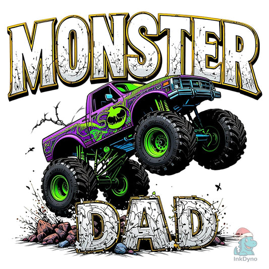 Father's Day Monster Truck T-shirtDesign - DTF Transfer