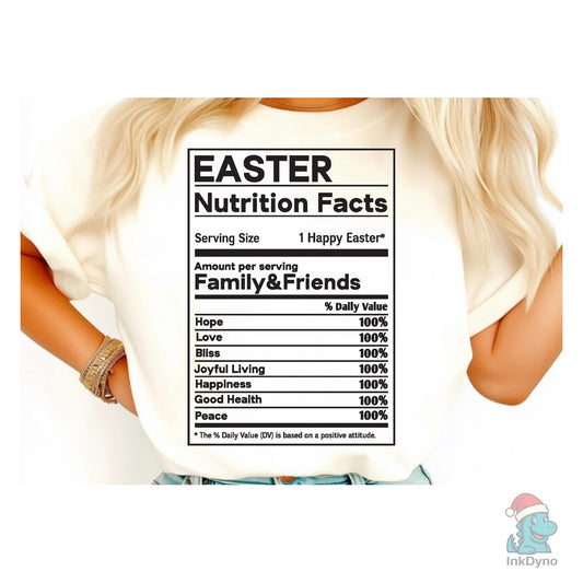 Easter Nutrition Facts Easter - DTF Transfer
