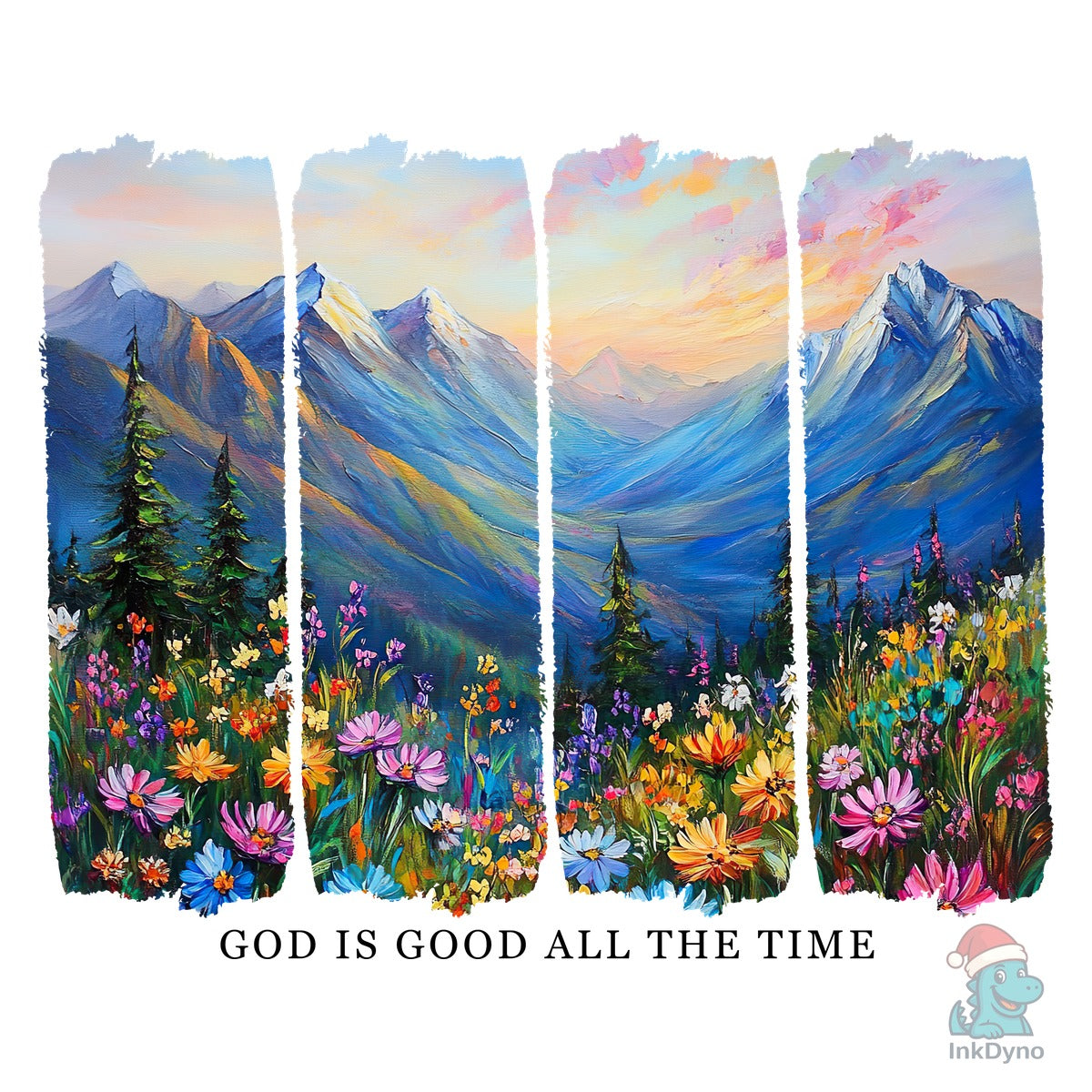 God is Good Christian Brushstroke