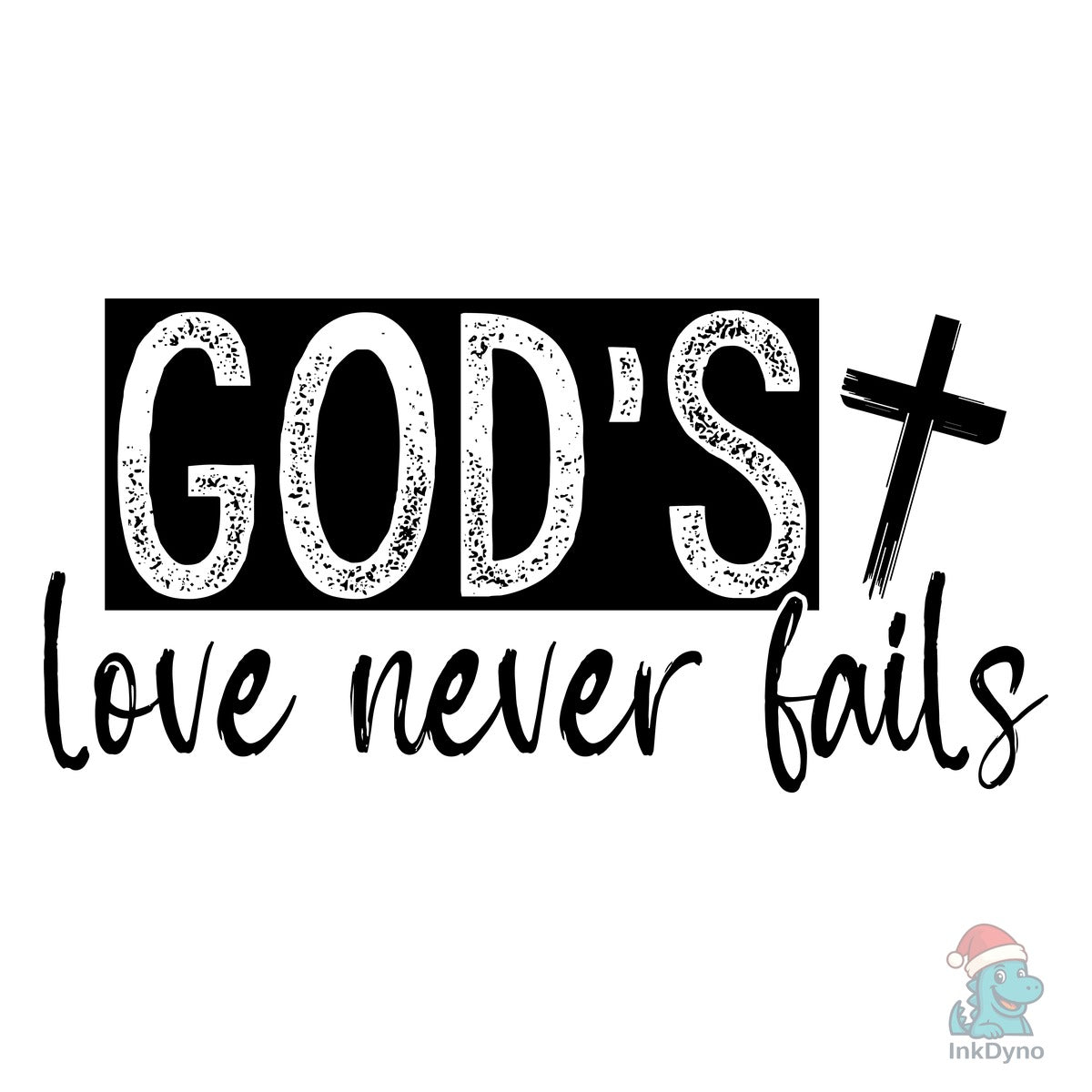 Gods Love Never Fails Sleeve Design
