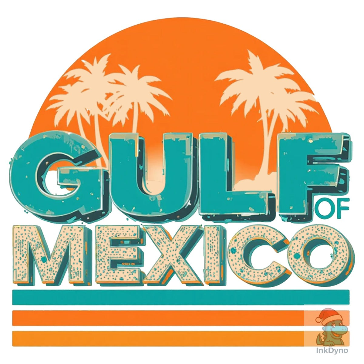 Retro Gulf Mexico T-shirt Design