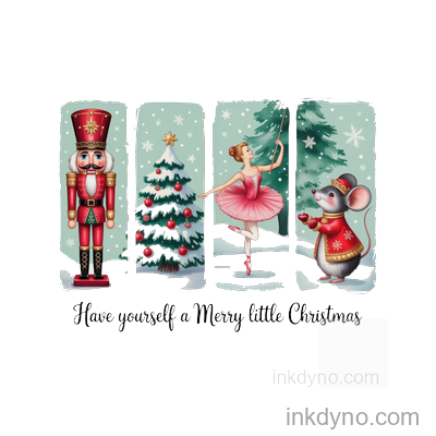 Whimsical Nutcracker Christmas Ballet Design — DTF Transfer