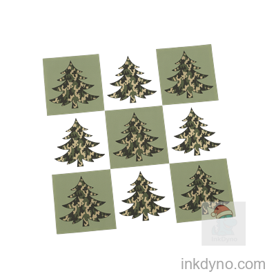 44. Retro Checkered Camo Christmas Tree Png