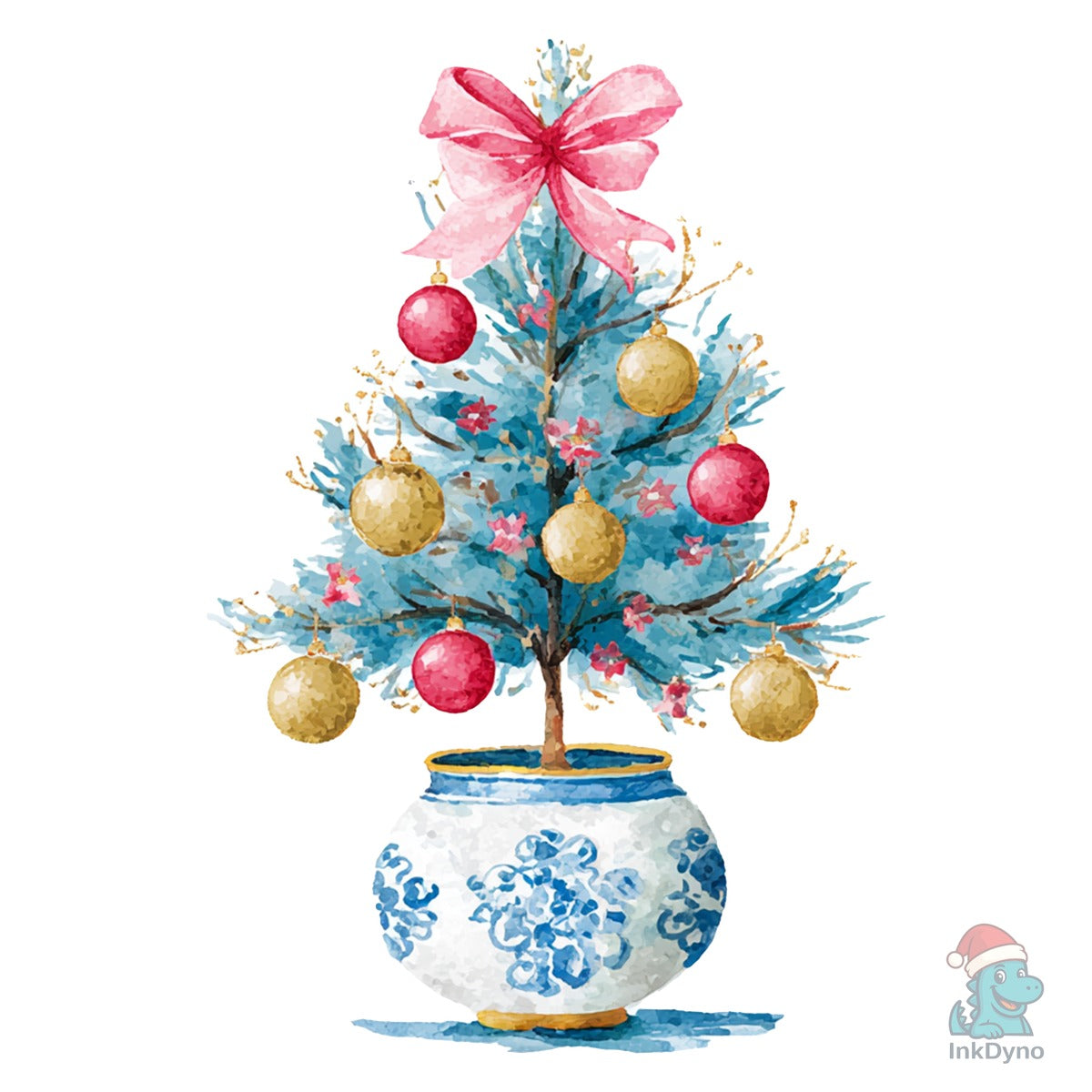 Festive Hand Drawn Christmas Tree Dtf Transfer Design