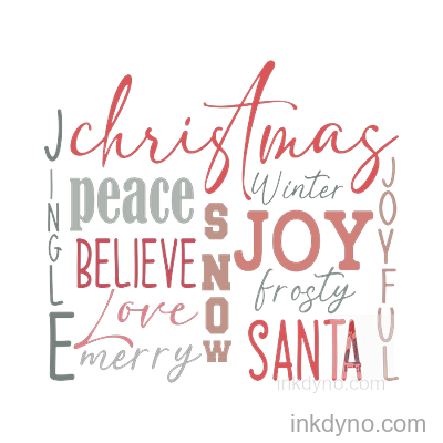 504. Joy Holiday Quote DTF Transfer – Ready to Press (Christmas)
