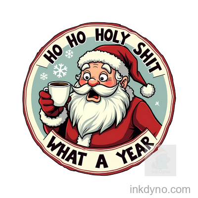 Funny Santa Holiday Quote Design For — DTF Transfer – Ready to Press