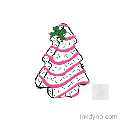 Whimsical Christmas Tree Design For Holiday Apparel — DTF Transfer