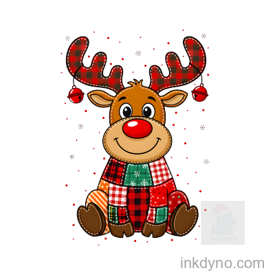 6.Patchwork Christmas Reindeer