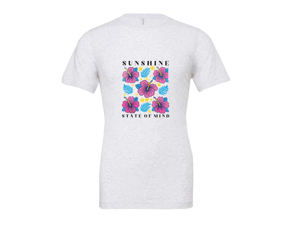 brand:Bella Canvas|color:Ash Grey|Sunshine State Of Mind Summer Graphic T-Shirt