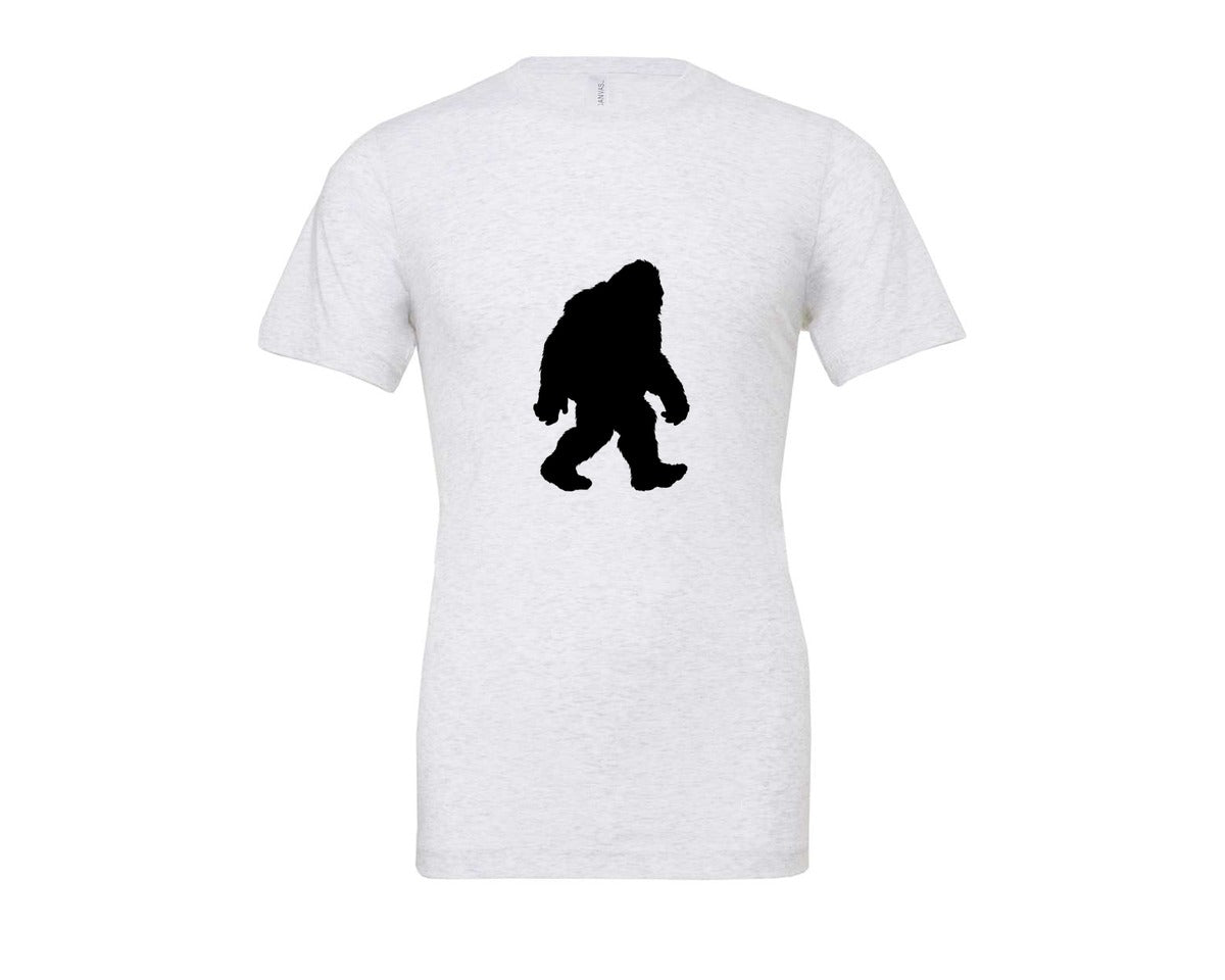 brand:Bella Canvas|color:Ash Grey|Bigfoot Sasquatch Figure Design Graphic T-Shirt