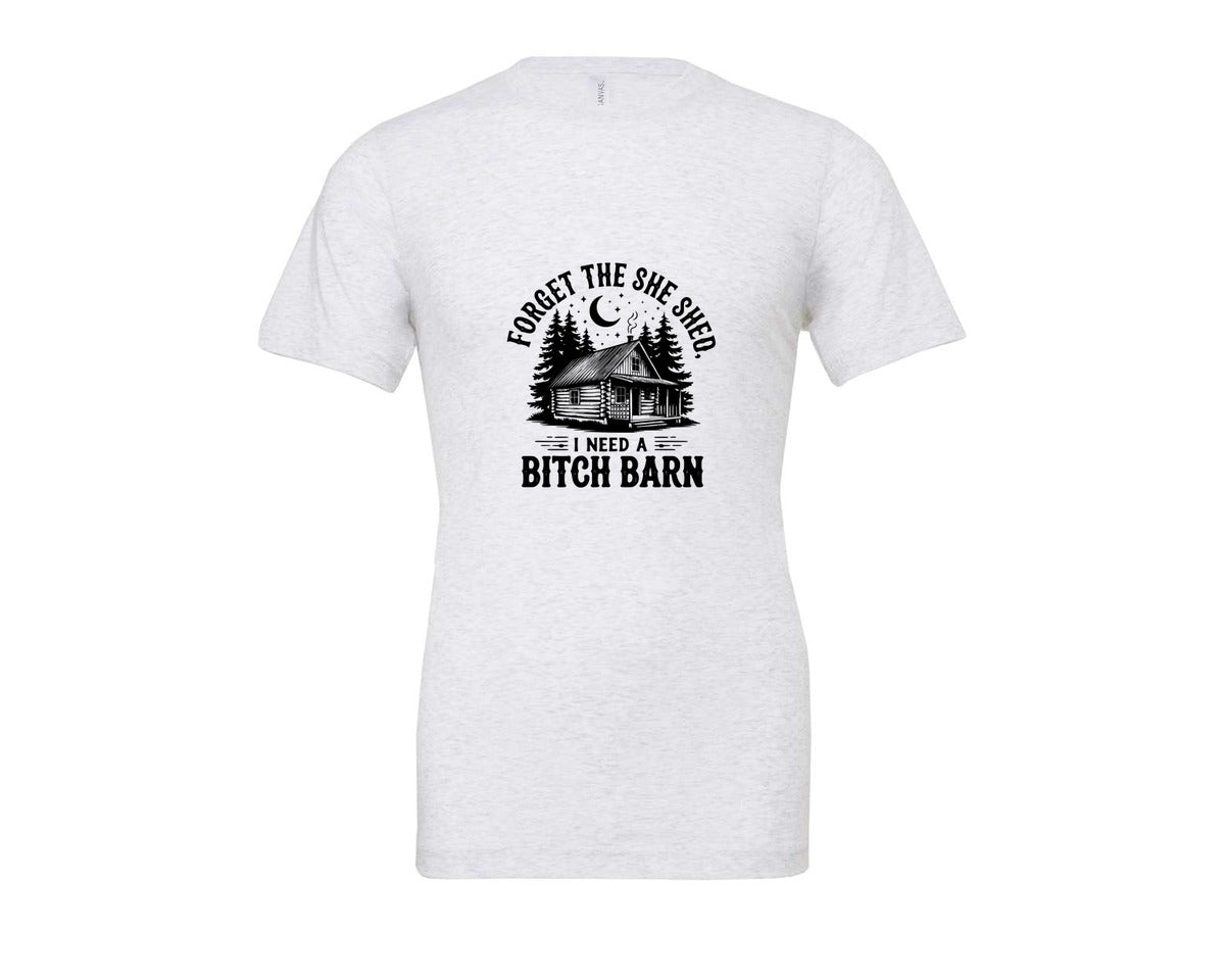 brand:Bella Canvas|color:Ash Grey|Farm Home Svgforget The She Shed Tshirt Graphic T-Shirt