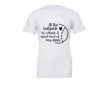 brand:Bella Canvas|color:Ash Grey|Baseball Mom Softball Mom 2 Graphic T-Shirt
