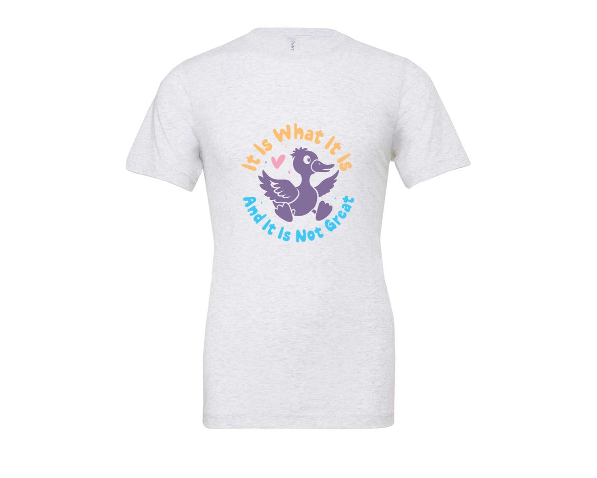 brand:Bella Canvas|color:Ash Grey|It Is What It Is And It Is Not Great 12 Graphic T-Shirt