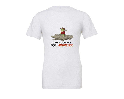 brand:Bella Canvas|color:Ash Grey|I Am A Conduit For Nonsense Frog And All Graphic T-Shirt