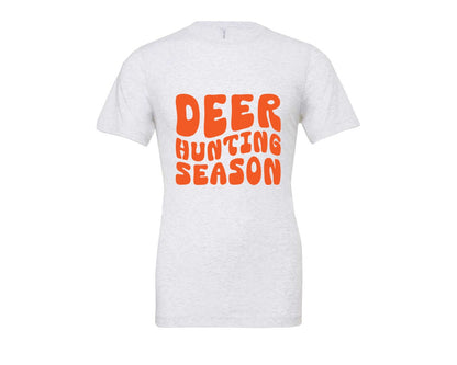 brand:Bella Canvas|color:Ash Grey|Retro Deer Hunting Season Design 2 Graphic T-Shirt