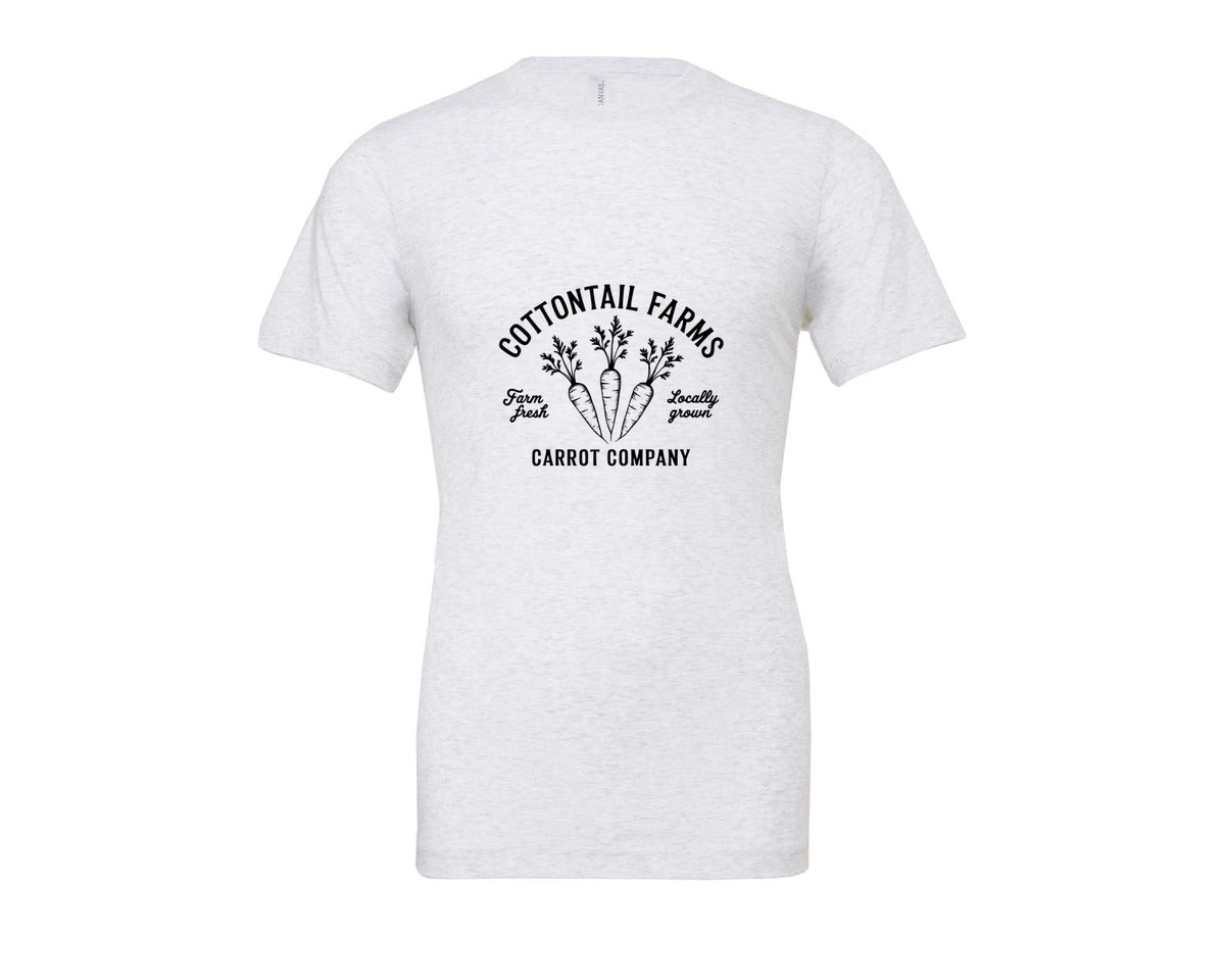 brand:Bella Canvas|color:Ash Grey|Cottontail Farms Carrot Company Graphic T-Shirt